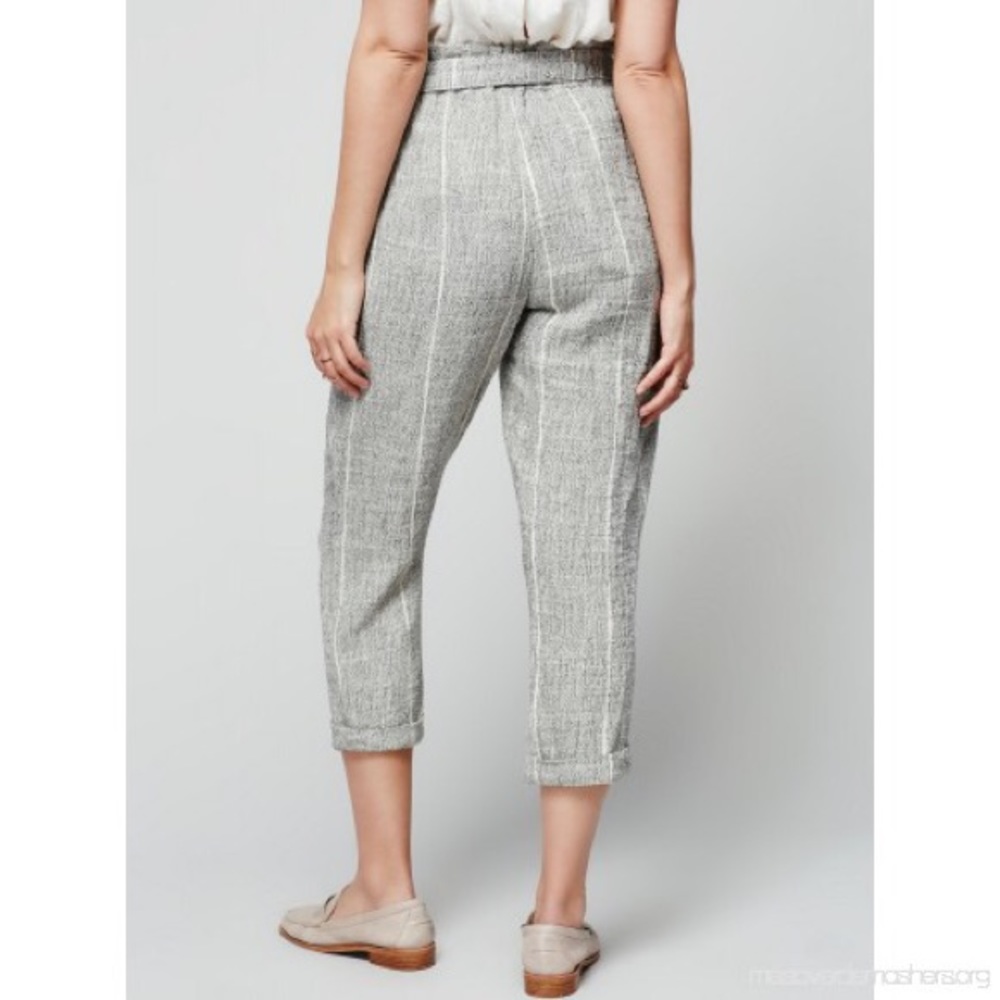 Free People Paperbag Linen Pants - Picture 4 of 8